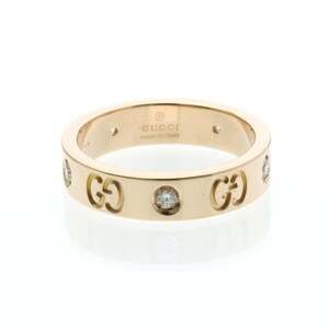 Gucci Icon Diamond Ring Pink Gold (18K) Fashion Diamond Band Ring Pink Gold